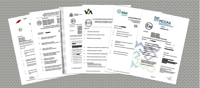 车辆仪表板E-mark认证